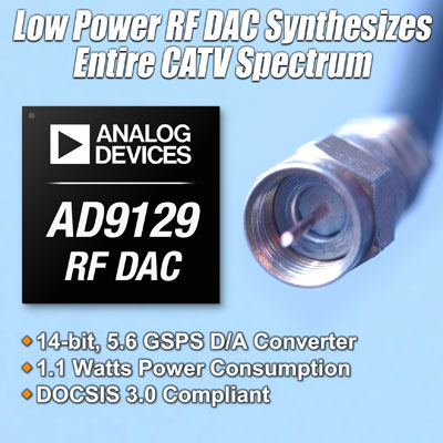 ADI�Ƴ��ɿ�DOCIS 3.0������RF DAC