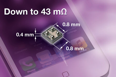 Vishay�Ƴ����ØI����СоƬ��MICRO FOOT���b���¿�Siliconix����MOSFET