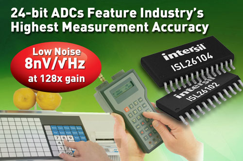 Intersil�Ƴ����ИI����ߜy�����ȵ���24λģ/���D�Q��