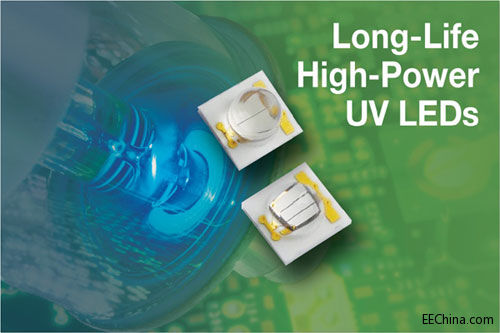 Vishay�Ƴ��¿���֬͸�R���մɵ׵ĸ߹���UV LED�����ИO�Lʹ�É���