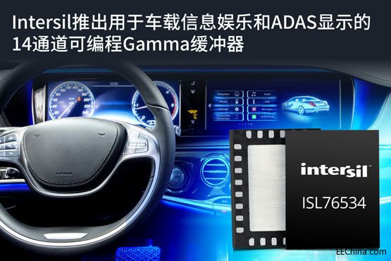 Intersil�Ƴ�����܇�d��Ϣ�ʘ���ADAS�@ʾ��14ͨ���ɾ���Gamma���_��