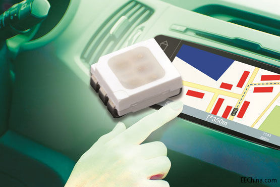 Vishay�Ƴ��¿� RGB LED��ͨ�^�������Ƽtɫ���Gɫ���{ɫоƬ�팍�F��ɫ��