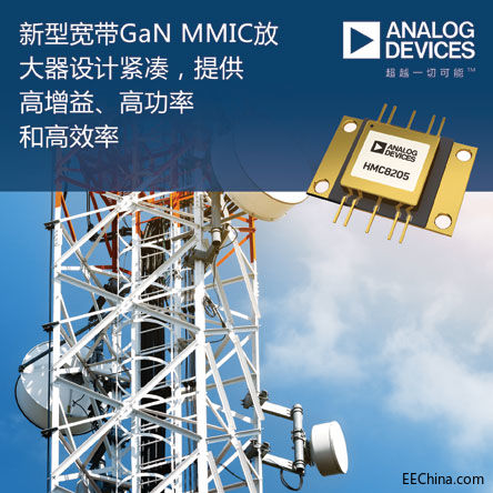 ADI�Ƴ�����GaN MMIC�Ŵ������OӋ�o�����ṩ�����桢�߹��ʺ͸�Ч��