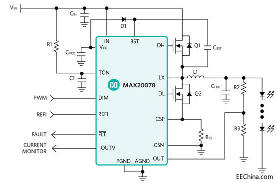 Maxim�����ⲿ�����͸߼���ȫ�����Ƴ�܇�dLED����������߿���푑��r�g�͵�EMI