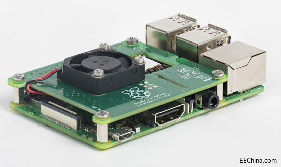 e�j�˞� Raspberry Pi 3 B+ �Ͱ��ṩ�ٷ���̫�W��� (PoE) ���Ӱ�