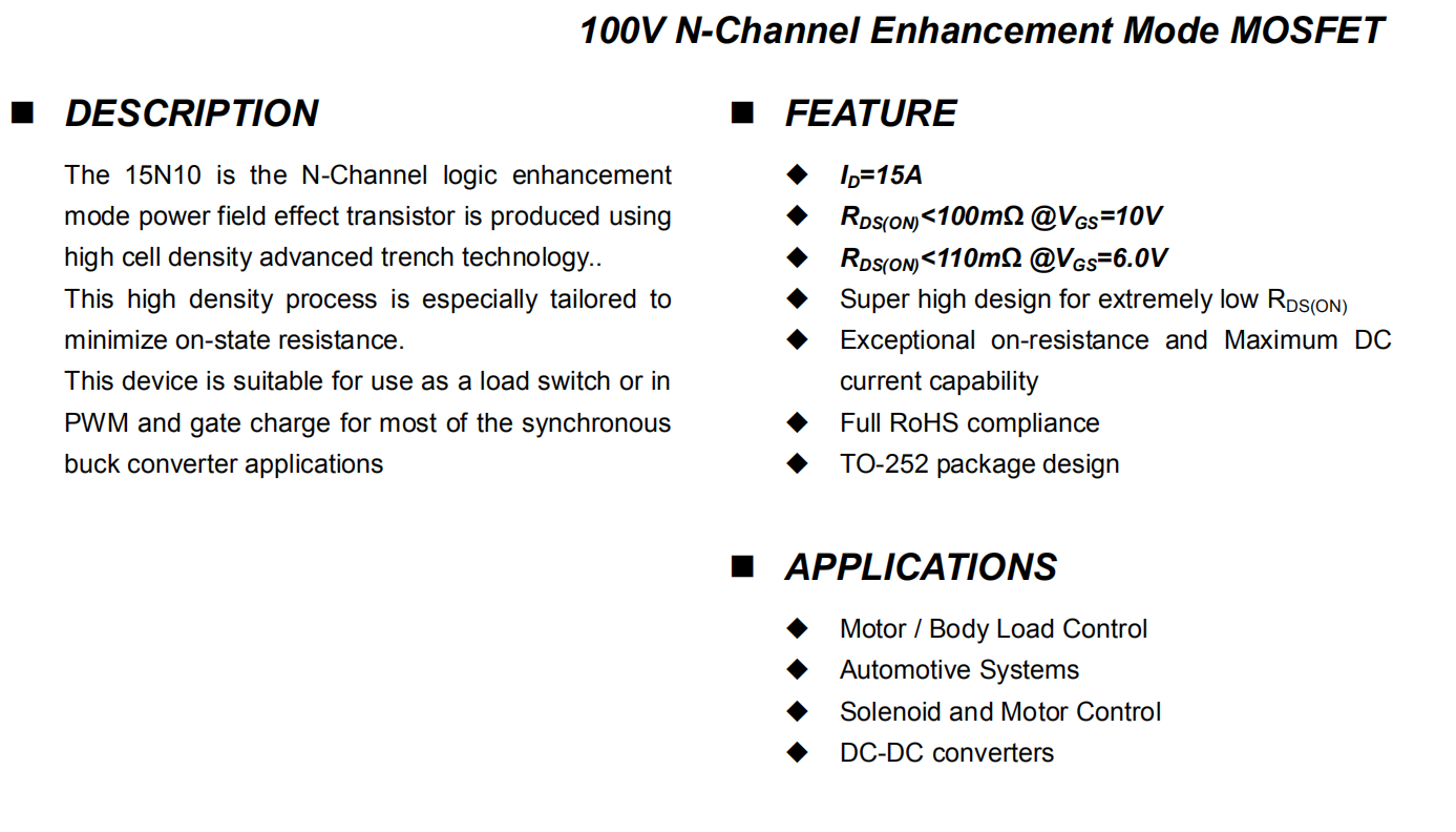 SL15N10 100V15A 100���W TO-252