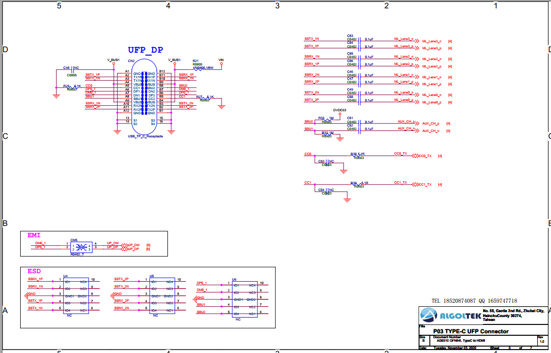 AG9310MCQ�OӋ�·|AG9310MCQ�OӋUSB TYPEC�p���R�e�D(zhu��n)HDMI��ҕ�l�����·