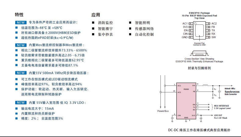 ZCC300��48V/0.5A������MOS��+buck+LDO��LED�(q��)��оƬ