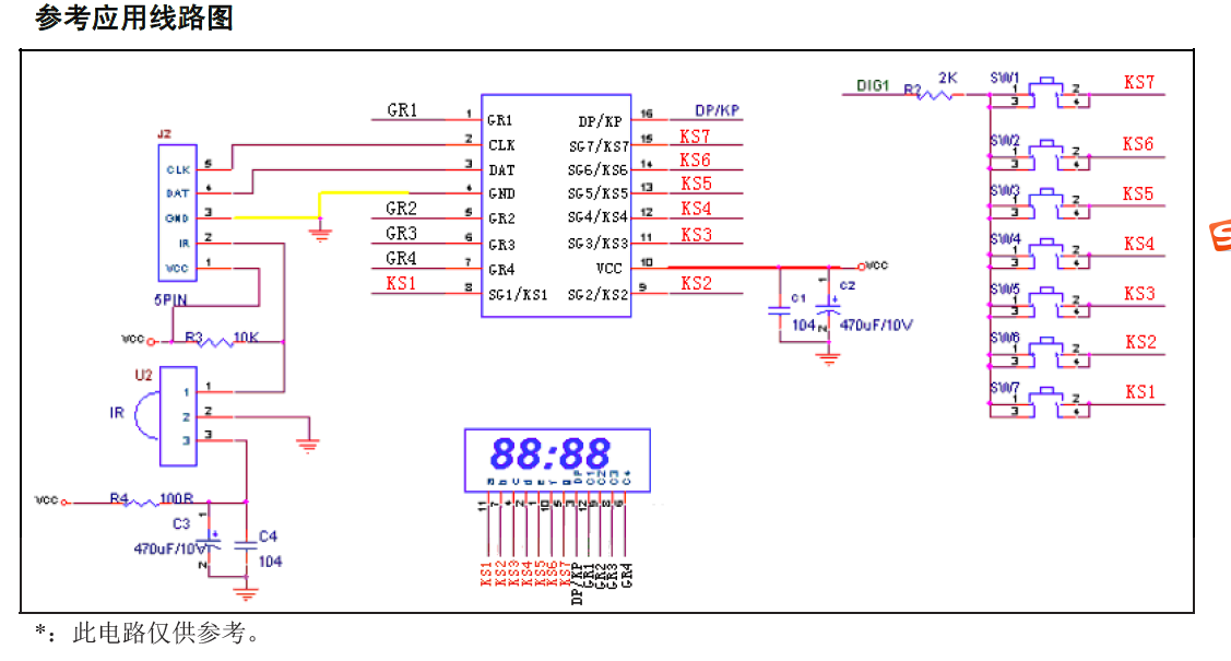 VK1650 32�c� ���ɔ_������ ���كɾ�ʽ���нӿ� LED���@��IC