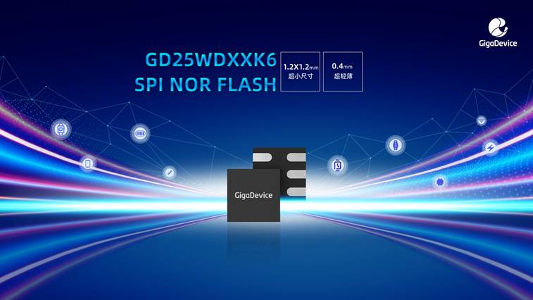 ���ׄ�(chu��ng)��1.2mm��1.2mm USON6 GD25WDxxK6 SPI NOR Flash�a(ch��n)Ʒϵ�І�(w��n)��������С�ߴ硢���p������늉������m(x��)�I(l��ng)���Ј�(ch��ng)