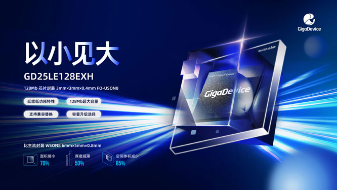 ���ׄ��I�糬С�ߴ�3mm��3mm��0.4mm FO-USON8���b128Mb SPI NOR Flash����