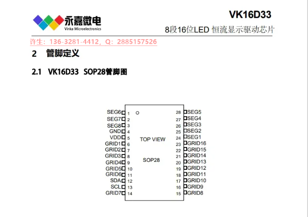 �cꇔ��a����LED������ԭ�S���@������ICоƬVK16D33