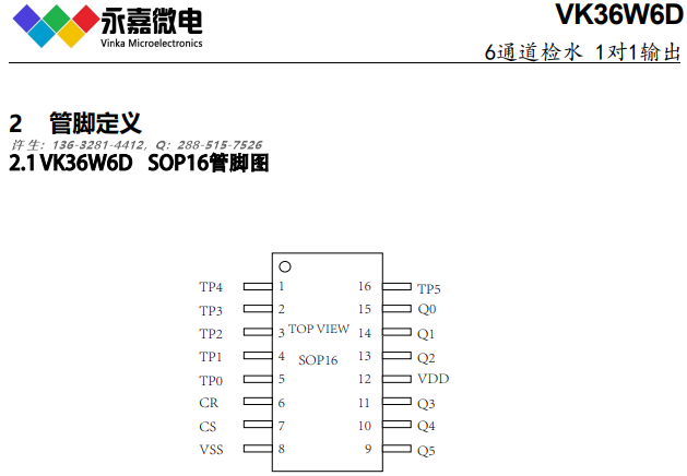 ��·ˮλ�z�y���ɔ_ˮ�zоƬVK36W6D/QFN16-���b