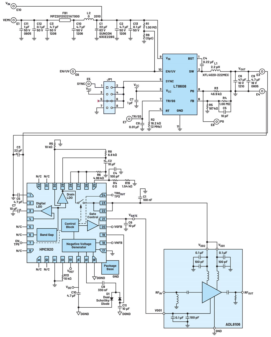 pHEMT���ʷŴ�������Դƫ�ý�Q����