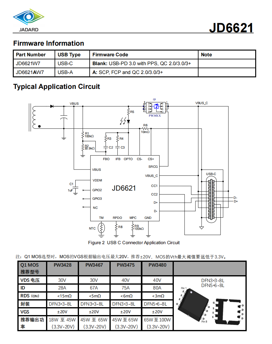 JD6621 ���ٳ�늅f�h��USB-PD 3.0�cPPS������