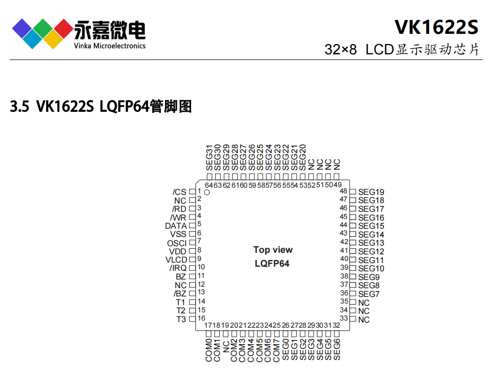 Һ����IC�δa��оƬ�c�ʽLCD��VK1622S LQFP44/48/52/64/QFP64��DICE COGԭ�SFAE֧��