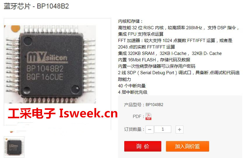 ���a֧��BLEV5.0+Class��32λ���l̎���{��оƬ-BP1048B2