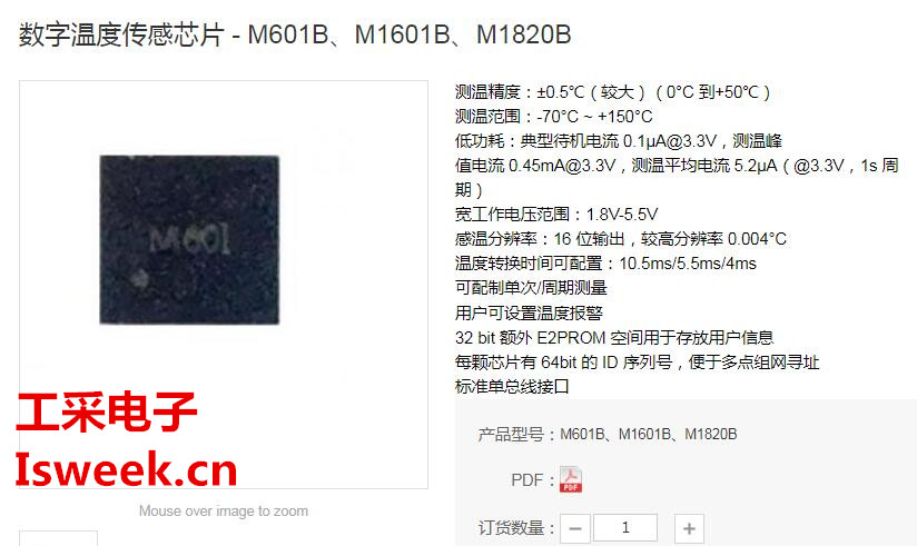 ���a���͹��ġ���0.5�澫�ȵĔ��֜ضȂ���оƬ - M601B