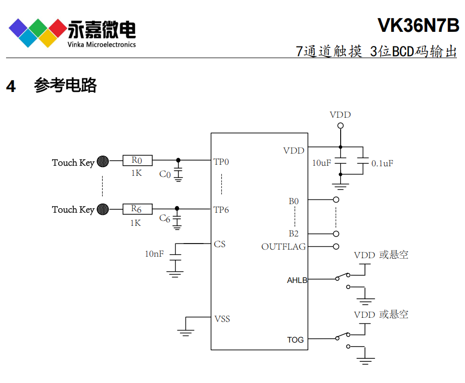 �߿��ɔ_�|��оƬ/7·�|���|��IC/�|���Б�оƬVK36N7B SOP16/QFN16L