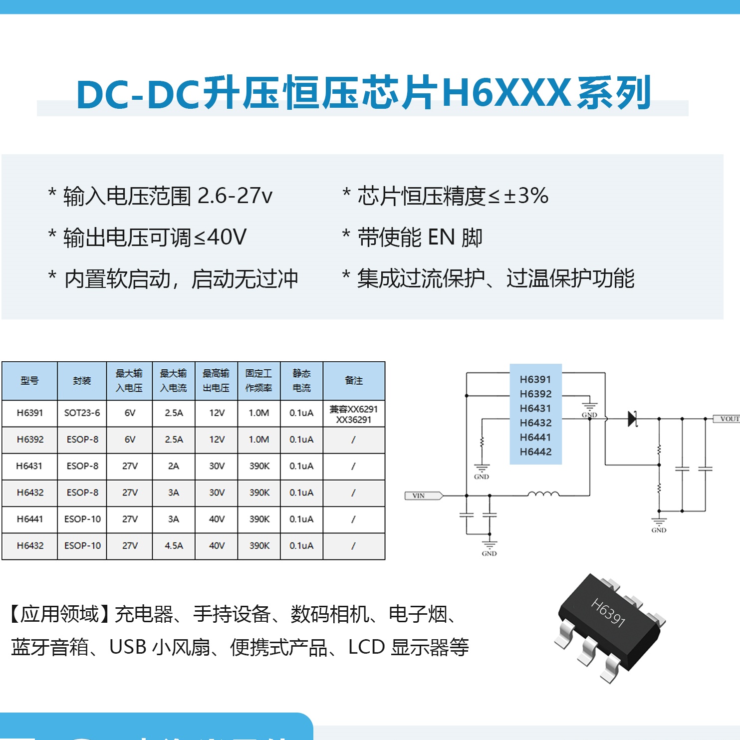 5V����12VоƬ 3.7V����12V2.5A����IC �늳������㉺оƬH6391 ����XX6291/3691 �o����_λ