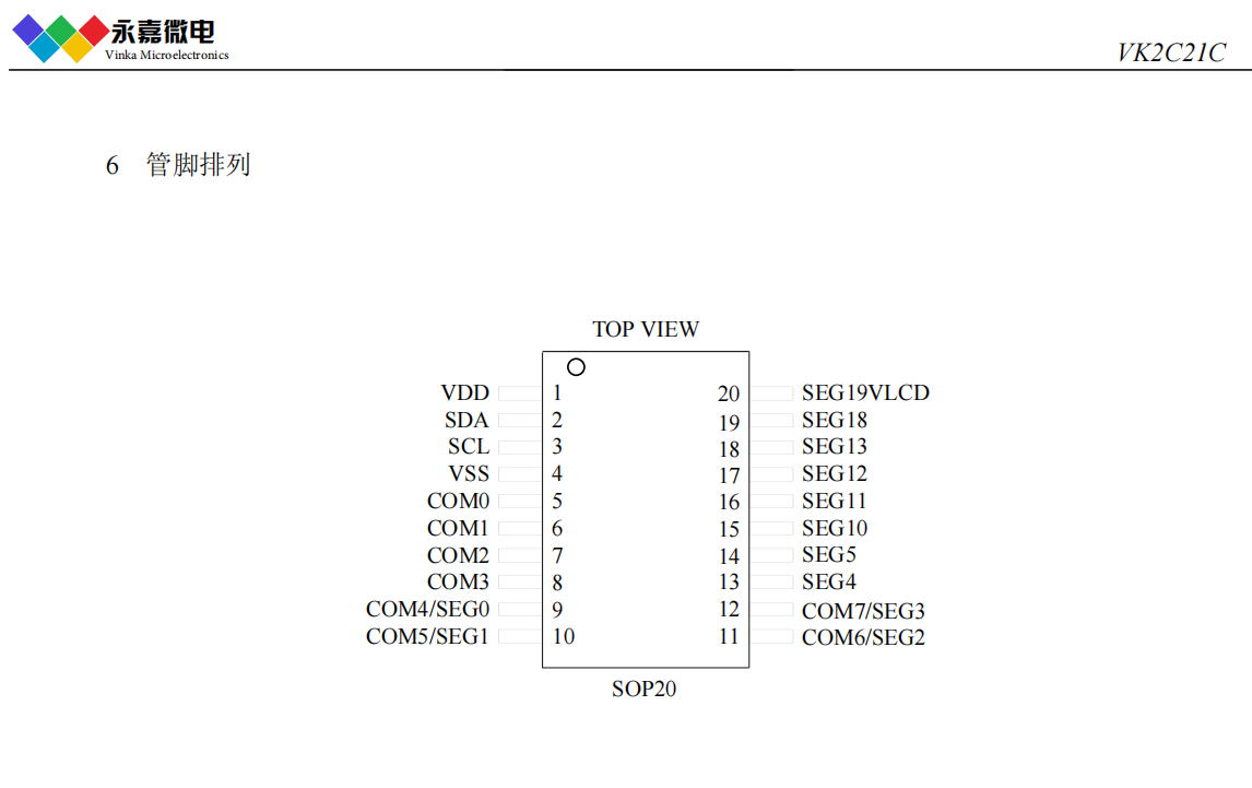 ����΢�LCD��ԭ�S�߿���LCD��IC��С���b/�w�e�δaҺ����оƬVK2C21C/CQ SOP20/QFN20