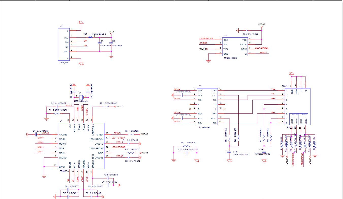 SR9900ԭ��D|SR9900�OӋ�·|USB2.0�ӿ���̫�WоƬ�����·