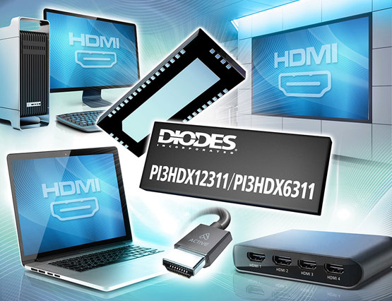 Diodes ��˾�Ƴ� 3.3V ��ͨ�����ʽ ReDriver ��̖�{��(ji��)�������� HDMI 2.1��̖�|�������F(xi��n)�߷ֱ���ҕ�l�B��
