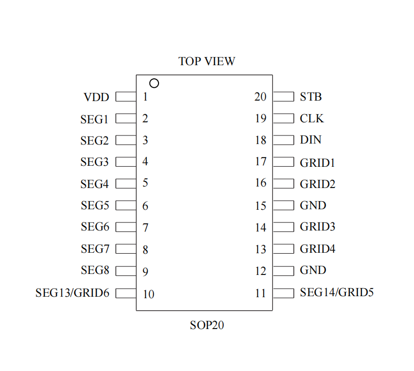 8��6���ɔ_���a�����·оƬLED��IC-VK1620 SOP20ԭ�S���g֧��