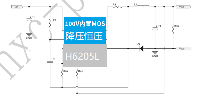 100V�����㉺оƬH6205L 24V30V36V48V60V72V80V�D3.3V5V12V4A�����DC-DC�Ǹ��x�ԴоƬ