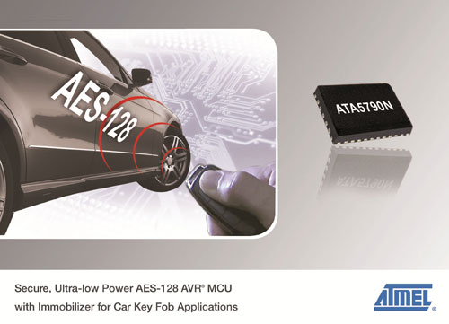 ������܇�ܳב��õĎ��з��I���� ��ȫ���͹���AES-128 AVR MCU��Atmel��