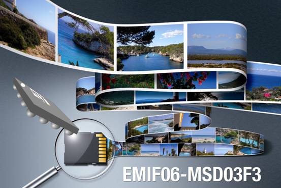 ST�Ƴ��¿��Ƭ����EMI�V���c�o늷�늣�ESD�����o(h��)�ɷN���ܵ�оƬEMIF06-MSD03F3