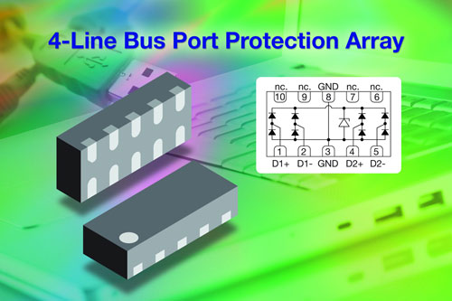 ��С�ߴ�4�������˿ڱ��o���VBUS54ED-FBL��Vishay��