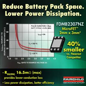 Fairchild�_�l��PowerTrench MOSFET����FDMB2307NZ