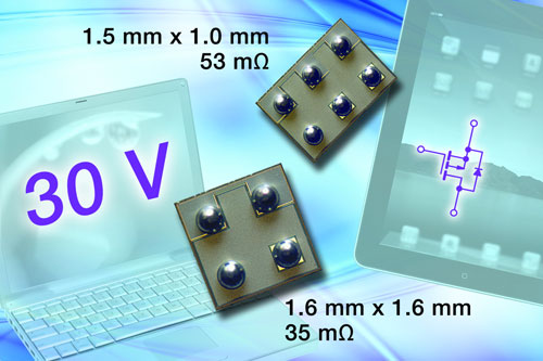 �ɿ�ߴ���С��ͨ�����͵�P�ϵ�30 VоƬ��MOSFET��Vishay��