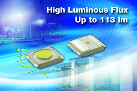 �Թ����õ���ס��а׺�ů��ɫ1W�׹�LED��Vishay��