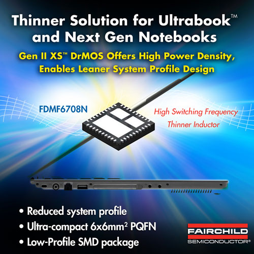 ����Ultrabook����������l��ͬ������DC-DC��(y��ng)�õĵڶ���XS DrMOS���w�ף�