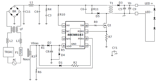 Marvell 88EM8183 10W����TRIAC�{��LED�ӷ���