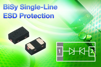 Vishay�Ƴ����ó�С���γߴ���¿��p��ǌ��Q�ξ�ESD���o���O��