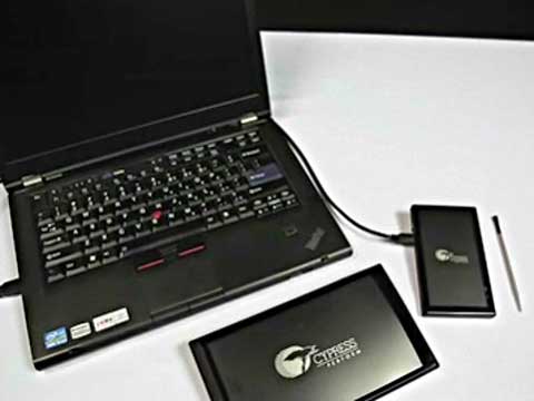 Stylus and Water Demo on TrueTouch TMA568ҕ�l