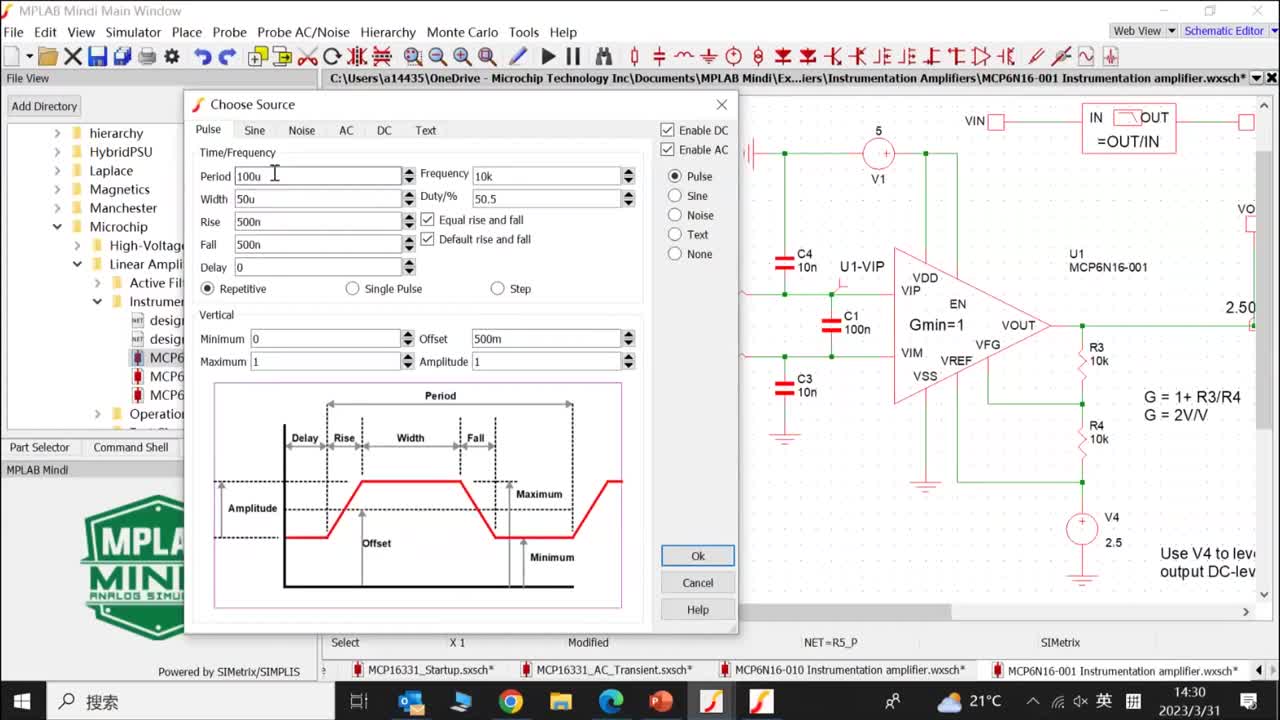 ʹ��MPLAB® Mindi™ģ�M�·������Ӗ�̳�ҕ�l